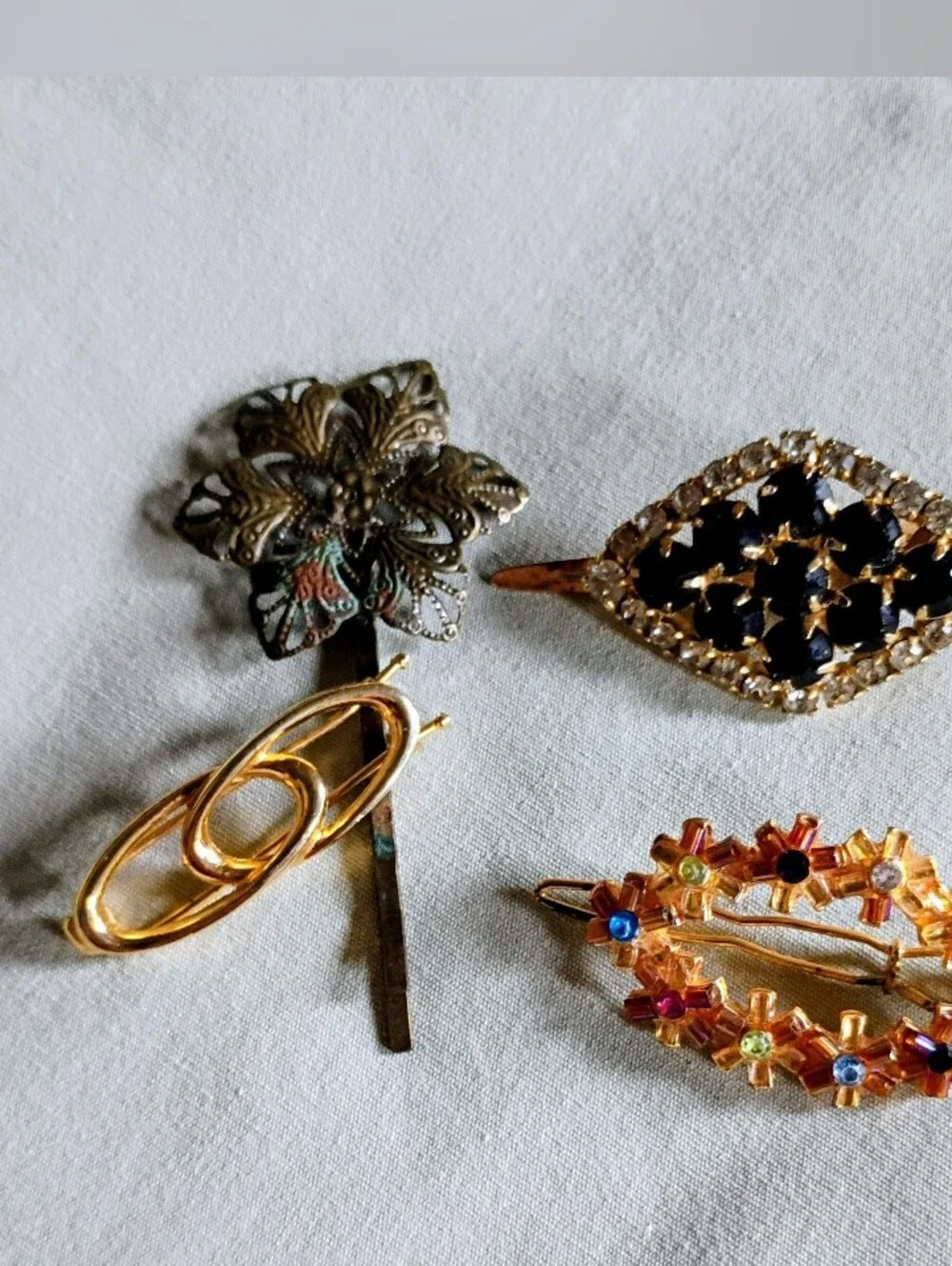 6 Hair accessories and 1 Heart shaped Trinket Box